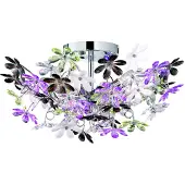 TRIO REALITY FLOWER - Plafondlamp - Chroom - excl. 4x E14 4 W - Patroon bescherming
