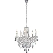 TRIO REALITY LÜSTER Kroonluchter - Chroom - excl. 5x E14 - Behang Transparante - D: 52 cm
