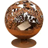 Esschert Design Vuurbal Design Laser Cut Bloemen Roest