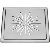 Smedbo Afvoerrooster outline met sterpatroon 20x20x0.55 cm geborsteld rvs