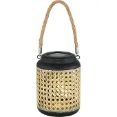 Globo Solar tafellamp Salor met rotan 30cm 33668