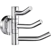 Smedbo 3-voudige Haak Zwenkbaar 9 Cm - Chroom - Messing - Accessoires, Handdoekhouders, Handdoekhaken - 7391447086249