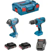 Bosch Accu toolkit GSB 18V-21 + GDR 18V-160 2x 2,0 Ah L-B - 0615990L41 (accu klopboormachine)