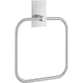 Smedbo Handdoekring 16.8x16.8 cm Vierkant Geborsteld Edelstaal Zilver