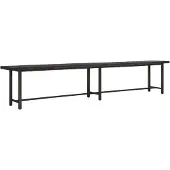 DTP Home Bench Beam BLACK,47x240x35 cm, 3 cm recycled teakwood top