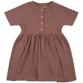 Little Indians jurk Basic meisjes katoen donkerbruin