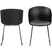 SoHome Eetkamerstoel / kuipstoel Moon kleur zwart