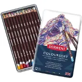 Taidepiste Coloursoft Potloden in blik 12 stuks