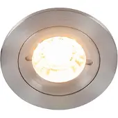 QAZQA Smart inbouwspot staal rond IP44 incl. Wifi GU10 - Xena