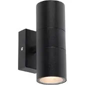 QAZQA Smart buitenwandlamp zwart IP44 incl. 2 wifi GU10 - Duo