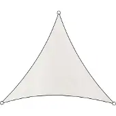 Living Outdoor Livn Schaduwdoek Como polyester driehoek 5m wit - 100% UV-bescherming - Dikte doek: 160 gr/m2 - Inclusief bevestigingskoord en RVS bevestigingsringen