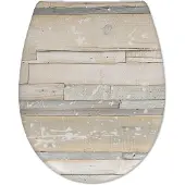 Mueller Toza Beach Wood softclose toiletzitting met Quick-Release