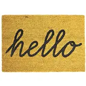 Koopman International Deurmat Rubber met Kokos Hello 39 x 60 cm