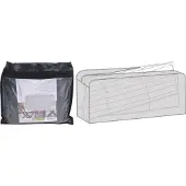 Merkloos Zwarte tuinkussen opbergtas 130 x 50 x 32 cm - Tuinstoelkussen opbergen