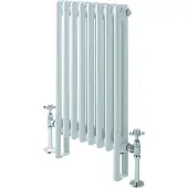 Eastbrook Rivassa voetsteuntjes voor 2 koloms radiator wit glans