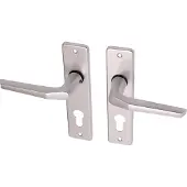 Wovar Deurkruk met schild aluminium duimmodel PC72 | Per Set