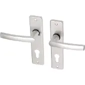 Wovar Deurkruk met schild aluminium blokmodel PC72 | Per Set
