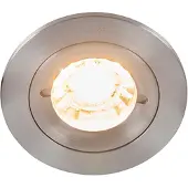 QAZQA Xena inbouwspot - 8x8cm - IP44 - rond - staal 43554