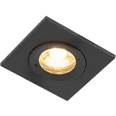 QAZQA Moderne inbouwspot zwart vierkant IP44 - Xena