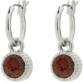Biba Hang Oorbellen Zilver met Swarovski Steentje Sm. Topaz
