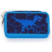 Jeva Twozip Monster - Gevulde etui met Dino print
