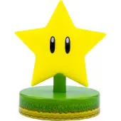 Paladone Mario, Super Ster 3D Icoon BDP – Nintendo verzamelobject – Uniek cadeau-idee – Helder nachtlicht of bureaulamp – Werkt op 2 x AAA-batterijen, geel, Officieel gelicentieerd -