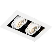 QAZQA Moderne inbouwspot wit 2-lichts verstelbaar - Oneon 70