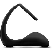 Anal Adventures Platinum - anaal dildo met penisring - zwart