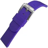 Marc Coblen Siliconen Rubber Horlogebandje 22mm geschikt voor Samsung Galaxy Watch / Gear S3 / Garmin Vivoactive / Huawei Watch GT - Paars met Stalen Gesp