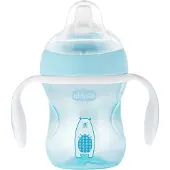 Chicco Overgangsbeker 200 ml 4 Maanden en Ouder (Modellen : Blauwe Wasbeer)