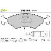 Valeo 598166 Remblokken