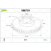 Valeo 186731 Remschijf