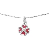 Orphelia Kids Pendant + Chain Multiple Red Hearts ZH-6063