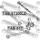 FEBEST TAB-ST200LZ Draagarmrubber