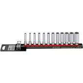 Sonic Doppenset 1/4", lang 12-kant 12-dlg. op rail