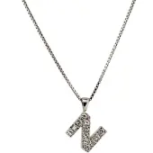 Orphelia Zilver Alphabet hanger met ketting 42 cm Zirconium