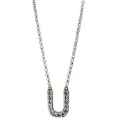 Orphelia Zilver Alphabet hanger met ketting 44 cm Zirconium