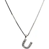 Orphelia Zilver Alphabet hanger met ketting 42 cm Zirconium