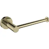 Regn Toiletrolhouder Zonder Klep Met Rozet - Geborsteld Goud PVD - Messing - Accessoires - Toilet Accessoires - Toiletrolhouders - 8720297692628