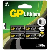 Ginza.se Lithium CR123A batterij - CR123 - CR123a 3V Batterij - 4 stuks