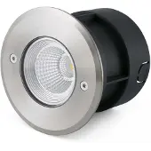 Faro Suria-3 - ronde grondspot voor buiten - Ø 120 mm, Ø 100 mm inbouwmaat - 3W LED incl. - IP67 - satijn inox - 60 graden