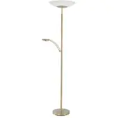Paul Neuhaus LED-uplighter vloerlamp Alfred, dimbaar, messing / goud, Woon-/ Eetkamer, metaal, Modern, LED vloerlamp
