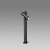 Faro LED buitenspot Spy-2, 43,5 cm Spy-2, alu / grijs / zink, Aluminium, Modern, LED buitenlamp