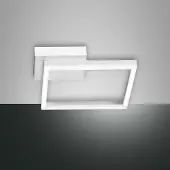 FABAS LUCE LED-plafondlamp Bard, dimbaar, wit / opaal, Woon-/ Eetkamer, metaal, Modern, LED plafondlamp
