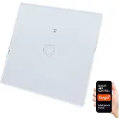 Greenlux GL-GXSH040: WiFi-schakelaar, wit, vierkant, inbouw, montagegat 60mm, 1000VA/5A, 86x86mm