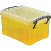 Really Useful Box 07 liter transparant geel