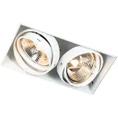 QAZQA Inbouwspot wit GU10 AR111 trimless 2-lichts - Oneon
