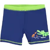 Playshoes Zwemshorts 'Krokodil' royal blue/koningsblauw / neongroen / pasteloranje