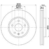 Hella 8DD 355 116-041 Remschijf