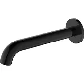 Regn Baduitloop 18cm - Gun Metal Black PVD - Messing - Kranen, Badkranen, Baduitlopen - 8720297691836